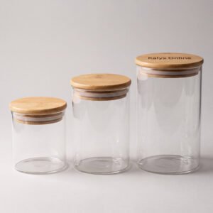 Glass Storage Jar, Set of Three
