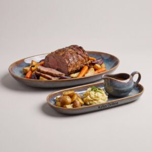 Stoneware Serving Platter Set